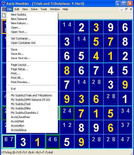 Numbler Menu